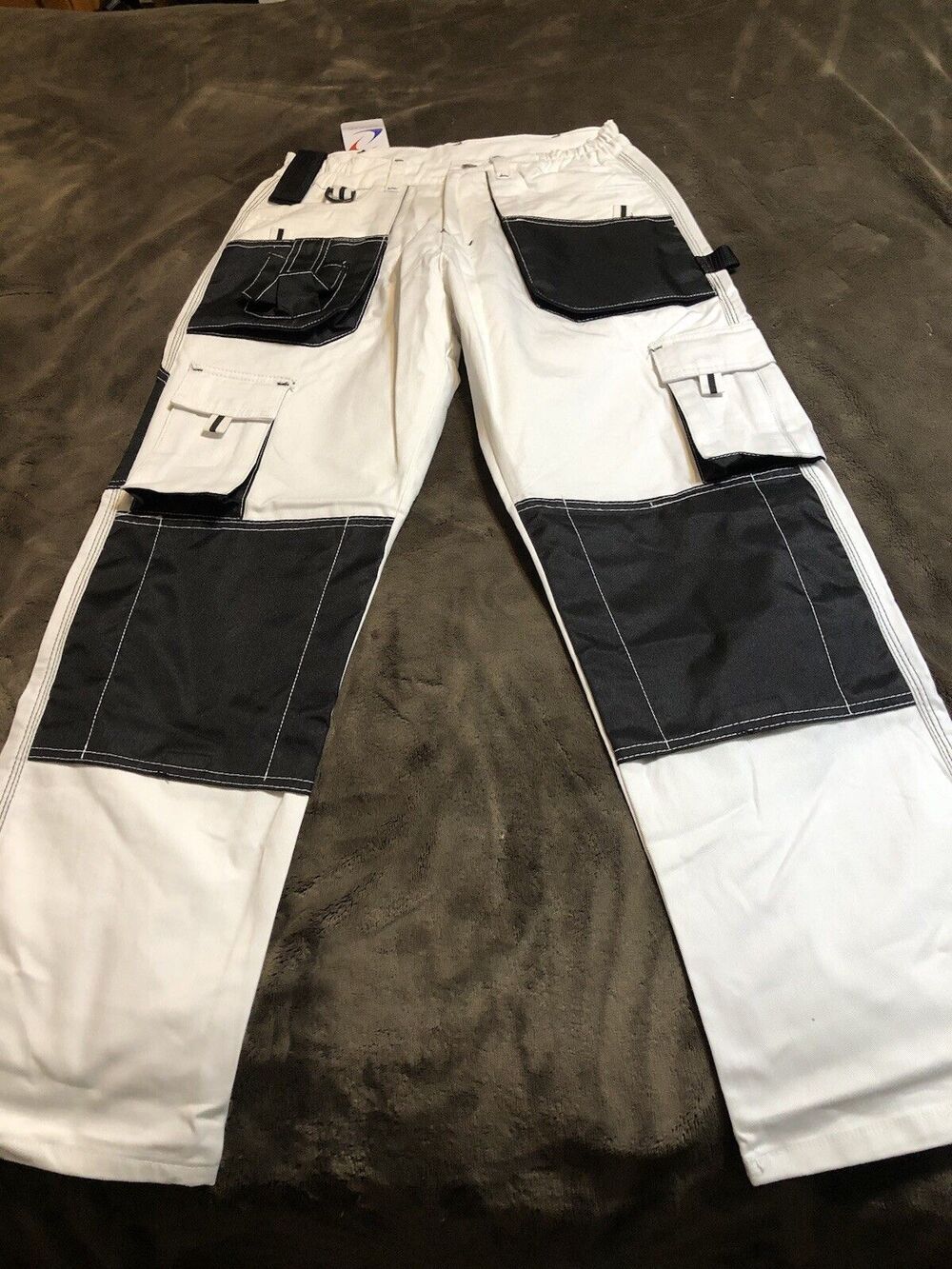 CRAZE Mens  MOTO Jeans Sz 30/30 White & Blk NWT